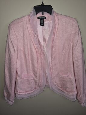 Goodclothes CollectionsLight Pink Tweed Open-Front Blazer